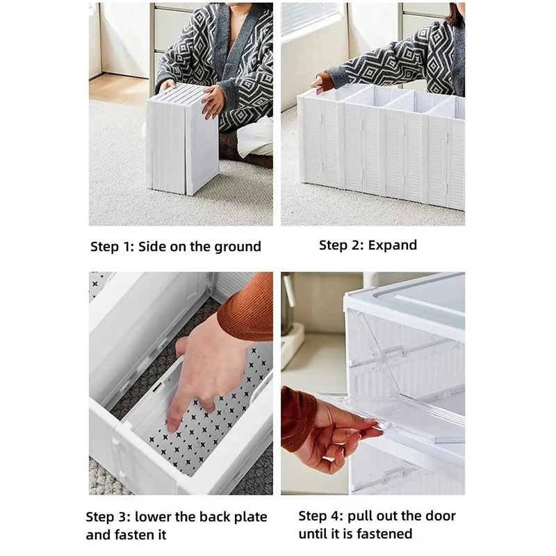 Stapelbares Schuhregal, faltbare Schuhbox, Organizer, Kunststoff, transparent, Sneaker-Aufbewahrungsbox, staubdicht, Schuhschrank, platzsparend