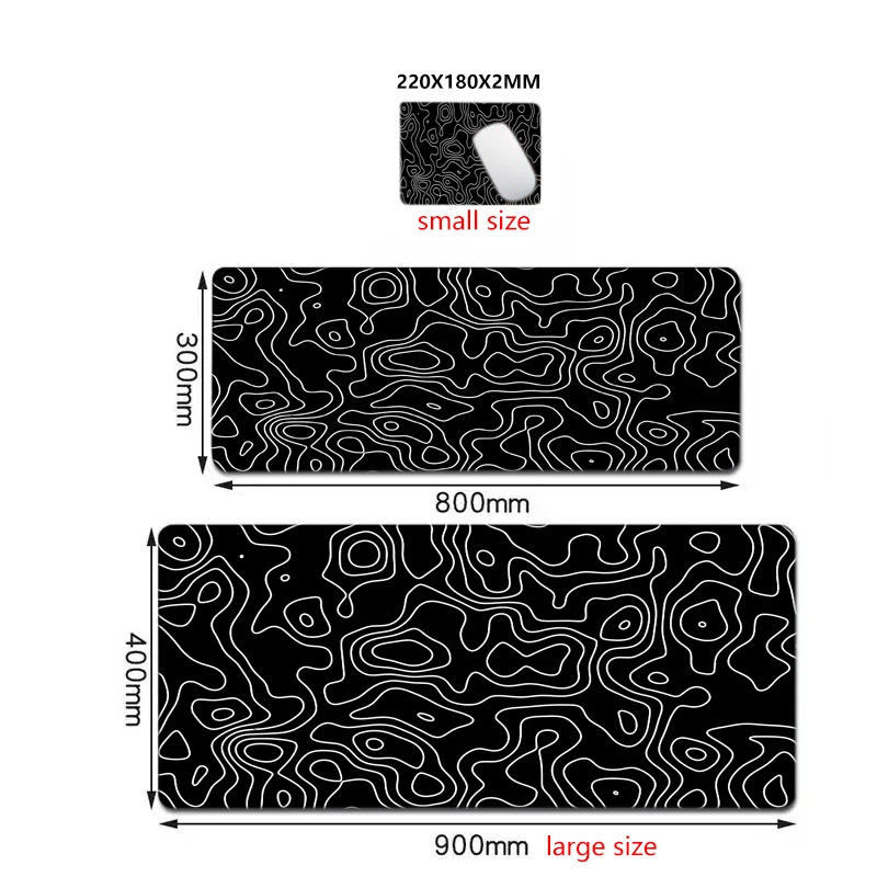 XXL 90x40 cm black and white large mousepad computer gamer office stitched edge keyboard desk mat washable non-slip