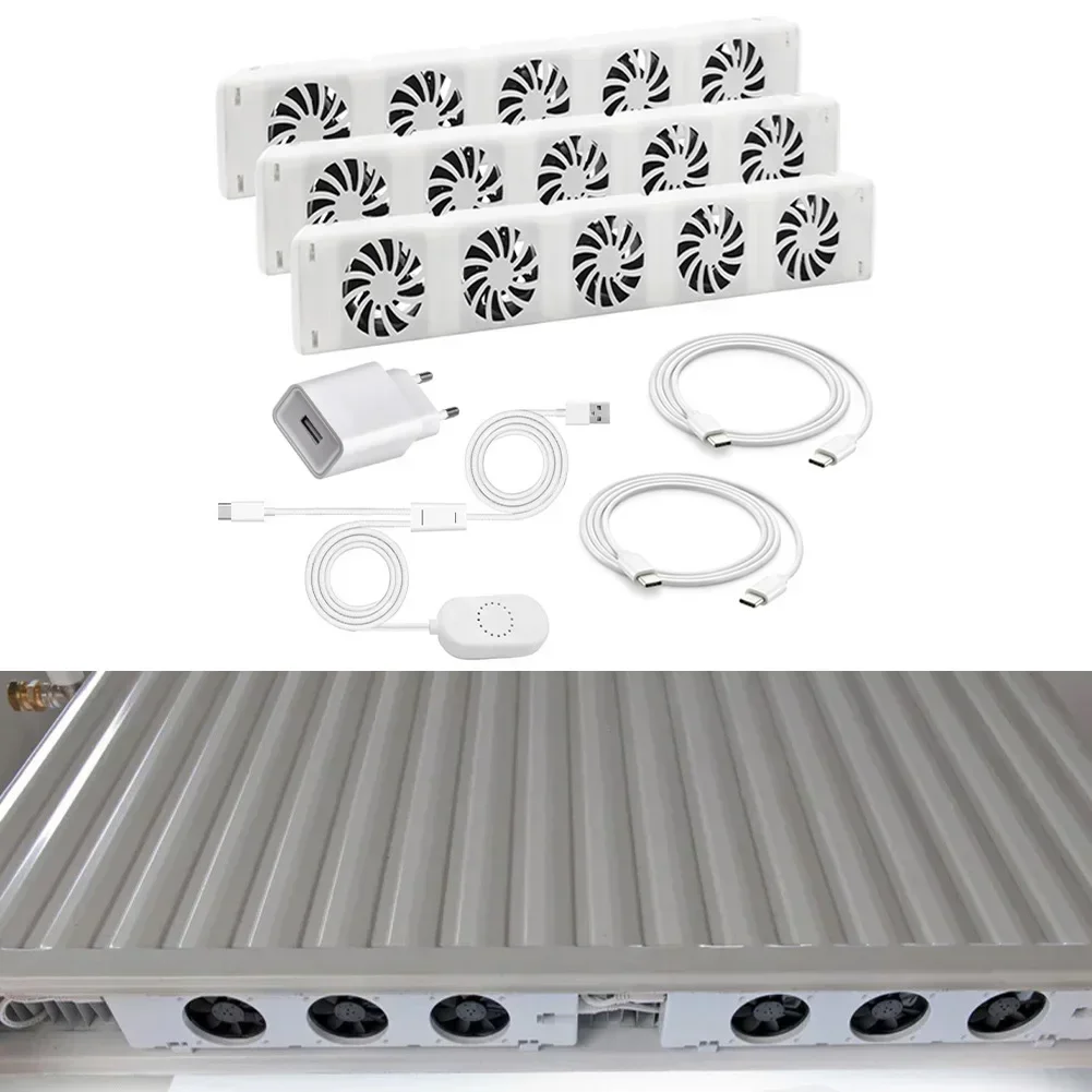 Ventilador de radiador 5,0 para juego de extensión de refuerzo de radiador inteligente, ventilador para hogar, ventilador para hogar, distribución de calor caliente