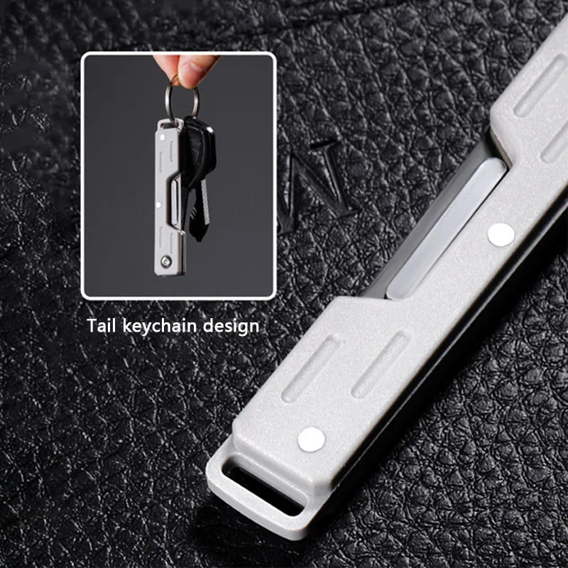 Maquinaria Mini bisturí plegable cuchillo plegable médico EDC cuchillo de bolsillo para desembalaje al aire libre con 10 Uds cuchillas reemplazables