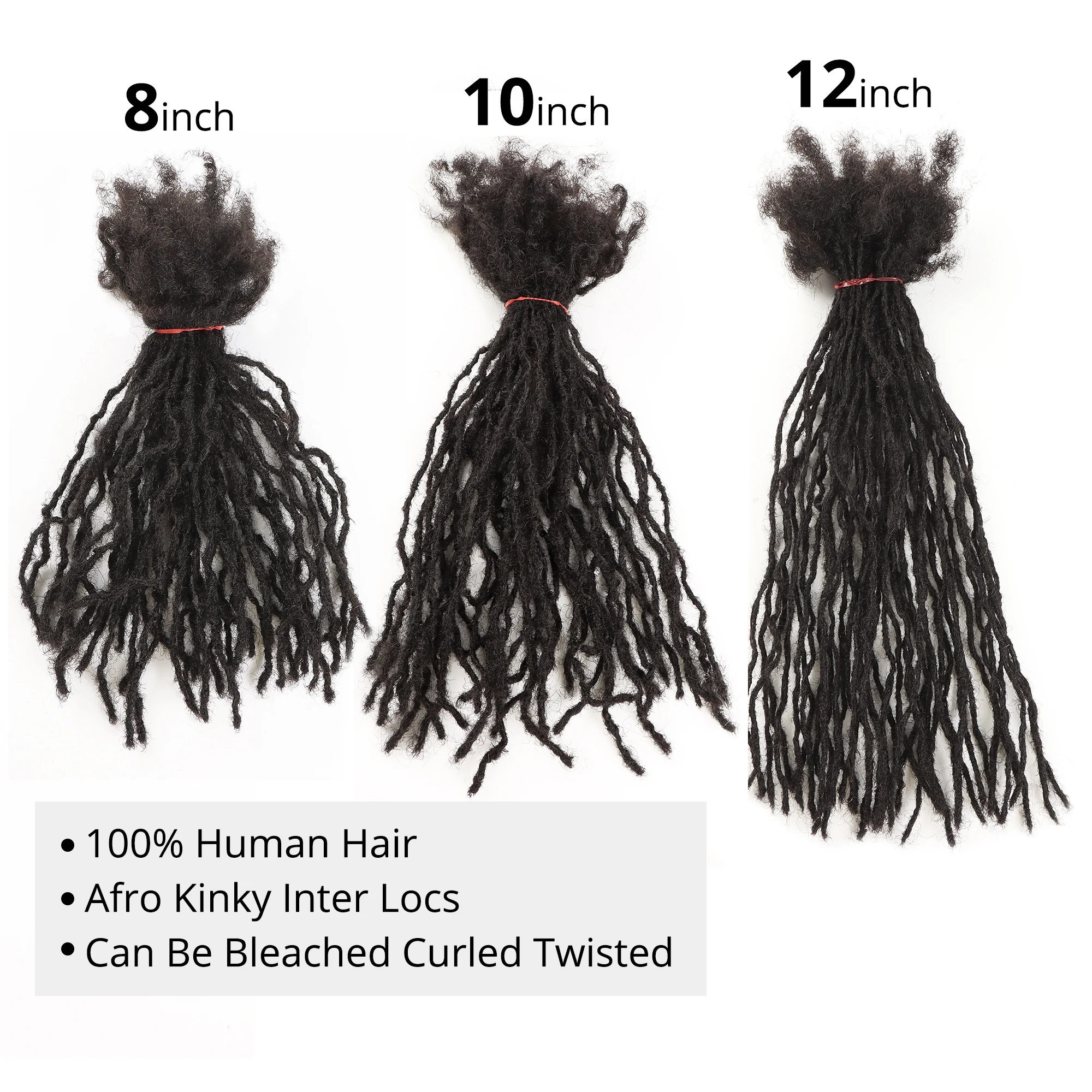AHVAST interlocs น้องสาวล็อคส่วนขยาย 0.2 ซม.ความกว้าง locs ผมมนุษย์ 100% นุ่ม locs สําหรับโครเชต์