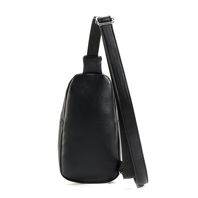 Bolsa de Peito de Couro PU Multifuncional para Homens e Mulheres, Impermeável, Sport Sling Bagpack, Mochila de Viagem, Novo Design