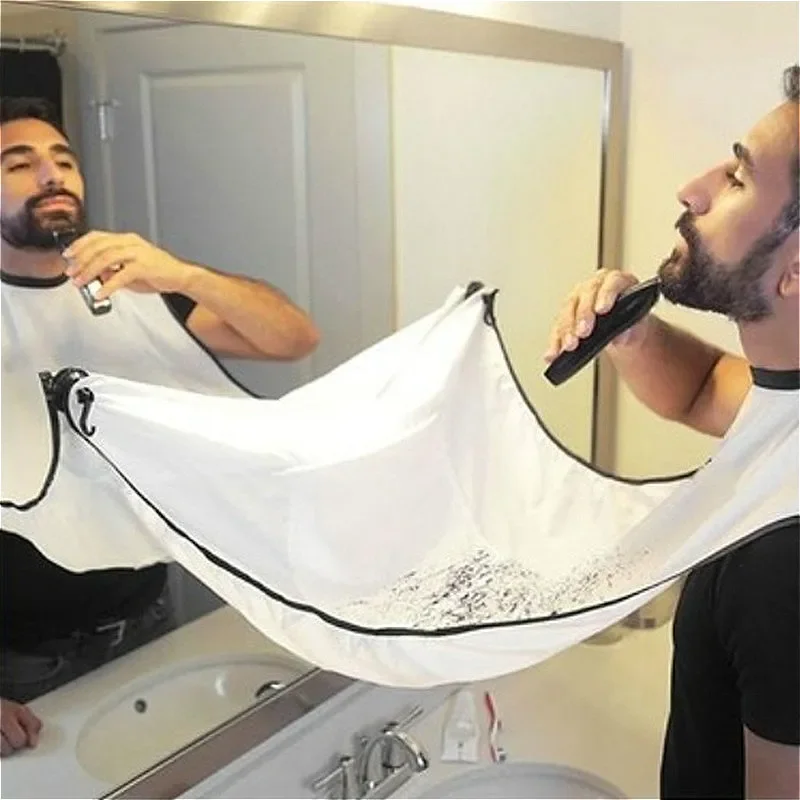 Delantal de afeitado para hombre, accesorio para el cuidado de la barba, babero para el cuidado de la cara, Baberos para adultos, afeitadora, limpieza, peluquería, delantal limpio, regalo