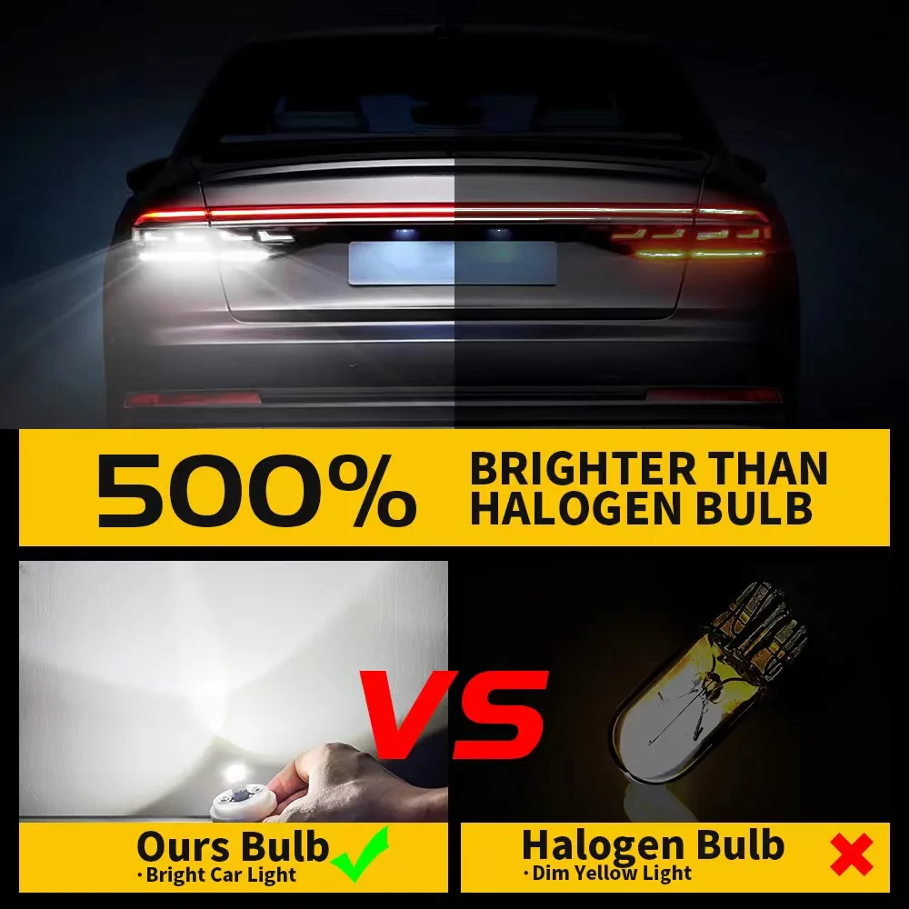 2 uds Super T10 W5W luz Led para coche Nichia 3030 Chips Emc bombilla de lámpara sin polaridad iluminación de matrícula de cúpula automática DC12-50V blanco
