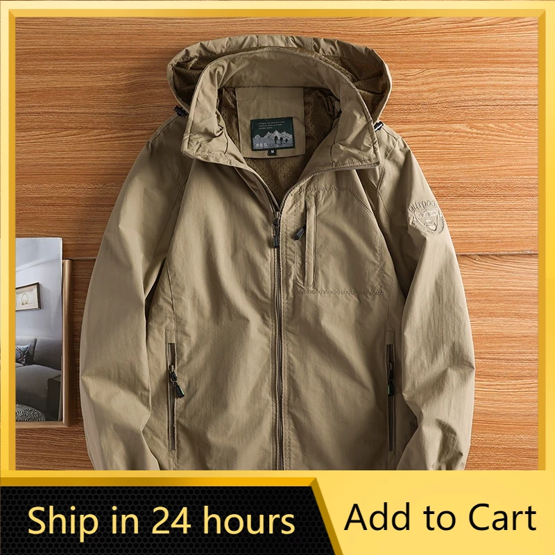 UETEEY Windjacke Jacken Für Männer Motorrad Militär Kleidung Wasserdichte Männliche Mit Kapuze Jacke Camping Outdoor Wandern männer Mantel
