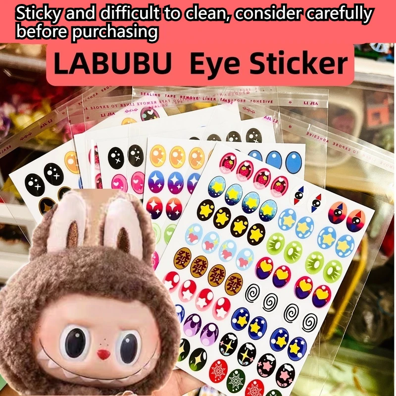 Labubu V1v2v3 Anpassbare Augenaufkleber 17/38 cm Vinyl Wimpern Diy Puppe Make-up Zubehör Exquisites Spielzeug Geschenk für Puppenbegeisterte