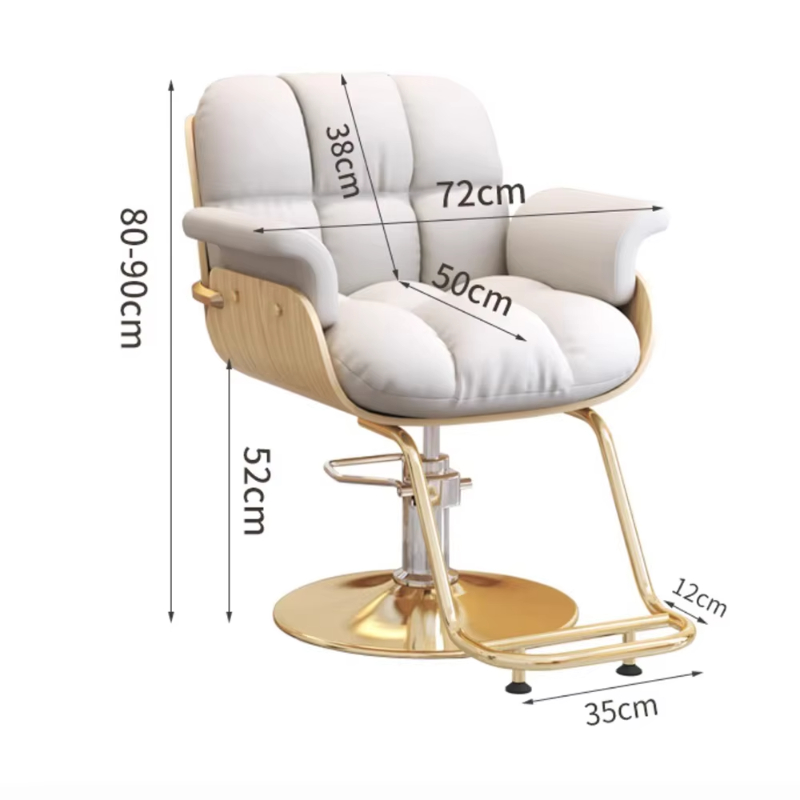 Cadeira de barbeiro confortável e moderna, design estético moderno, delicadeza, cadeira de cabeleireiro, ergonômica, personalizada, móveis para cabelo kapperstoel