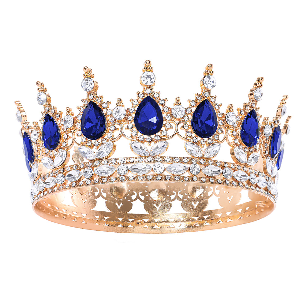 Mode Kristal Strass Ronde Tiara 'S En Kronen Koningin Prinses Diademen Bruiloft Haaraccessoires