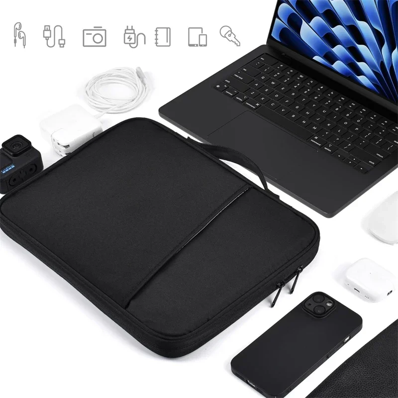 Bolsa à prova d'água para laptop, bolsa à prova de choque para macbook air pro 16 15 13 tamanhos m4 m3 m5 chip mac book capa acessórios