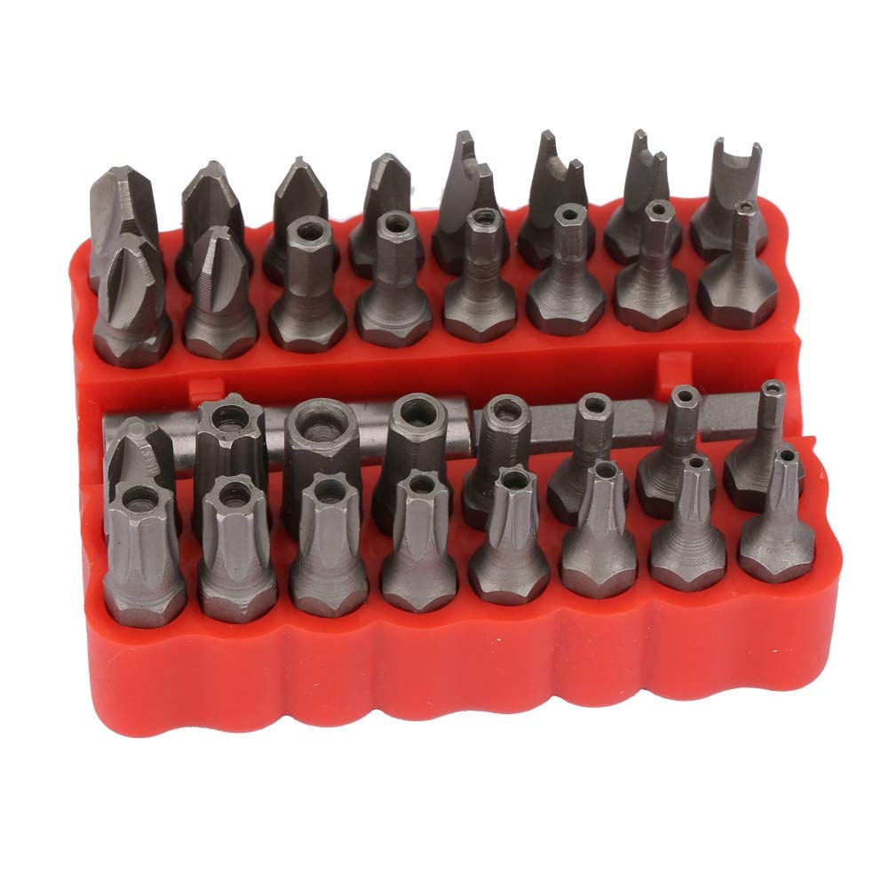 Conjunto de chave de fenda oca 33 em 1 com haste de extensão magnética phillips torx chave de fenda bits ferramenta de reparo manual para pequenos espaços diy