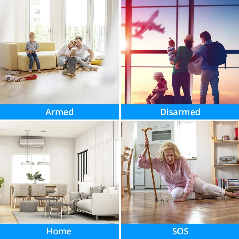 KERUI 120db Loudly Speaker Siren Alarm System WIFI Tuya Home Security Alarm With Motion Detector Door Sensor for House Burglar