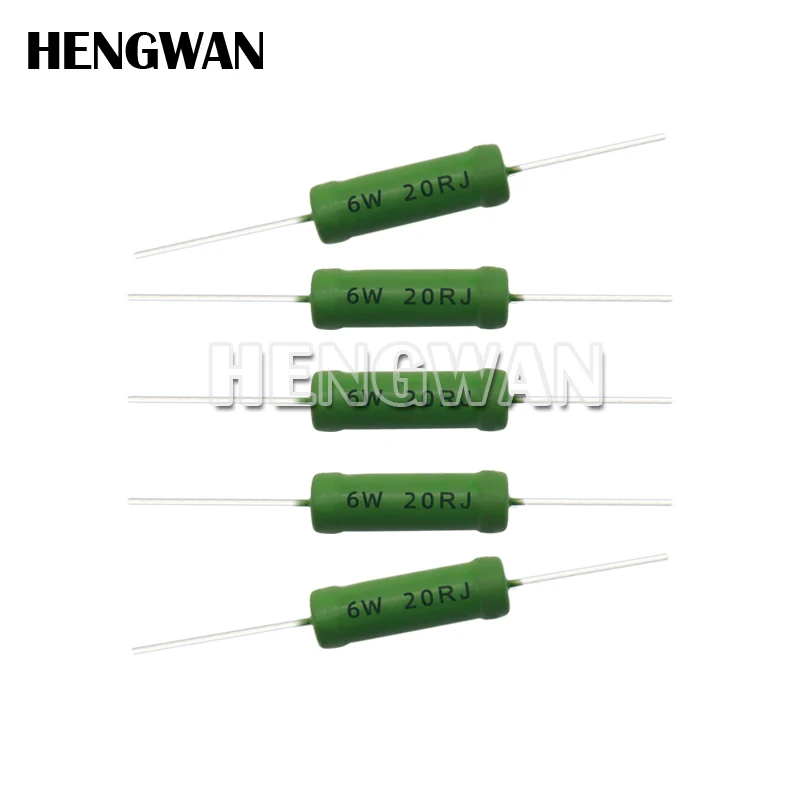 5 uds RX21 6W resistencia enrollada de alambre 5% 1R 10R 100R 1K 10K 12K 15K 18R 20R 22R 24R 27R 33R 36R 0,05 0,1 0,22 1 10 100 ohm resistencia