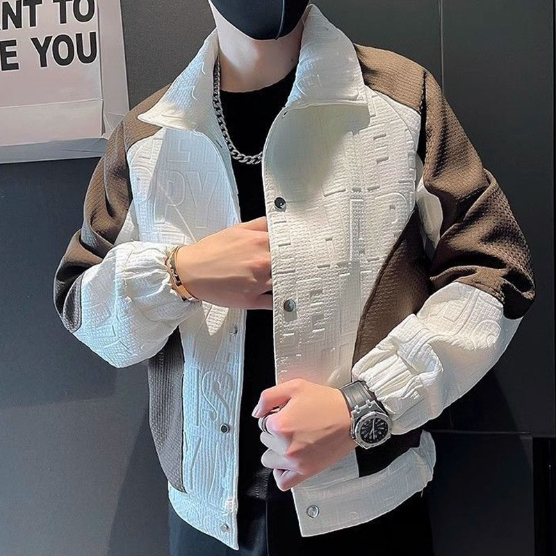 Neue Frühling Herbst Modetrends fortschritt liche schöne farbige Polo Mantel Jacke lässig und vielseitig Design Herren jacke