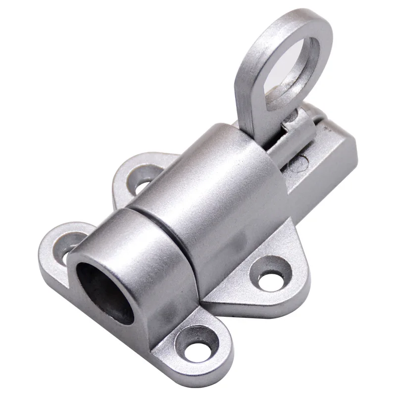 Automatic Door Bolt Latch Home Window Gate Security Pull Ring Spring Bounce Door Bolt Automatic Latch Lock