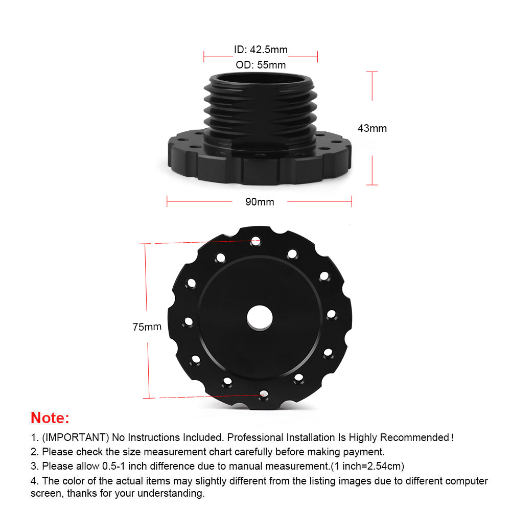 アルミニウム 75MM ステアリングホイールアダプター Sim レーシングゲーミングステアリングホイールアダプター Thrustmaster T300、T500、TS-PC、TS-XW 用