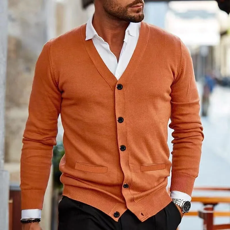 Herbst Baumwolle Pullover Männer Strickjacke Casual Solide Langarm Gestrickte Männer Strickjacke Plus Größe Dünne V-ausschnitt Pullover Männer der 4XL