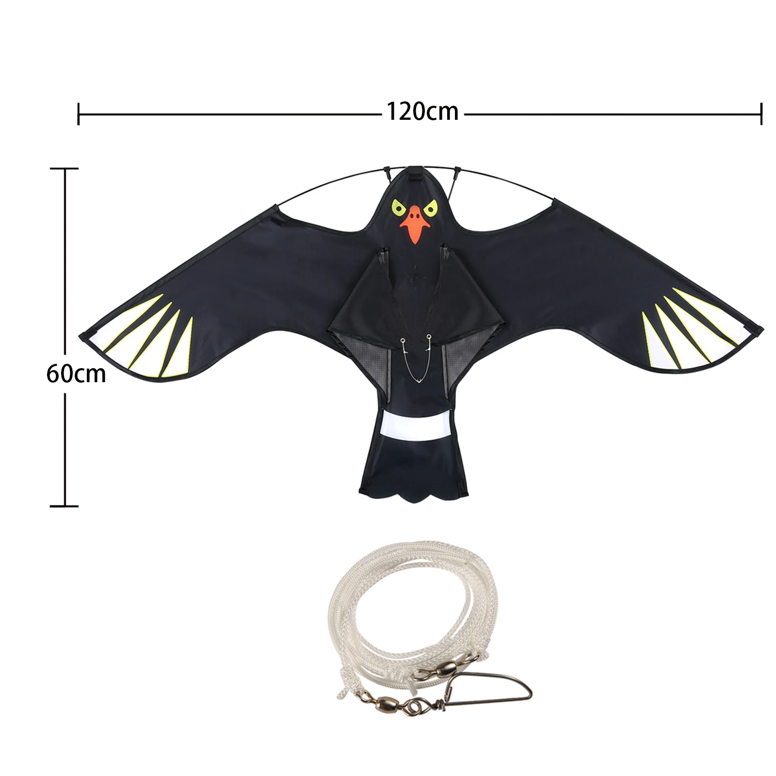 1 ชิ้น Bird Repeller Flying Hawk Kite หุ่นไล่กาตกแต่งกลางแจ้ง Pest Control Repellents สวนอุปกรณ์