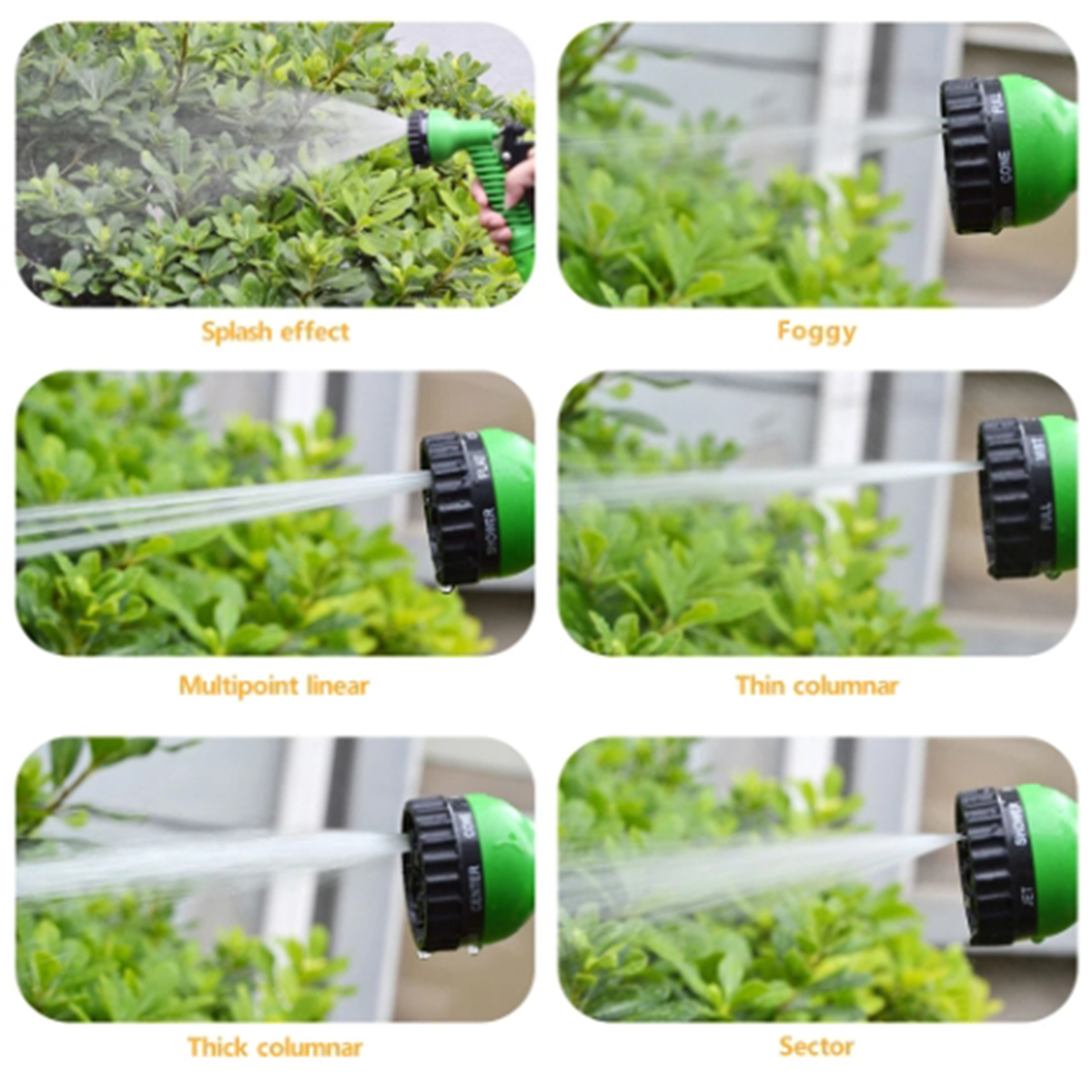 25FT-200FT สวนท่อขยาย Magic ท่อน้ําในครัวเรือนสวนรดน้ําทุกวันเครื่องมือแรงดันสูงรถล้างน้ําปืน