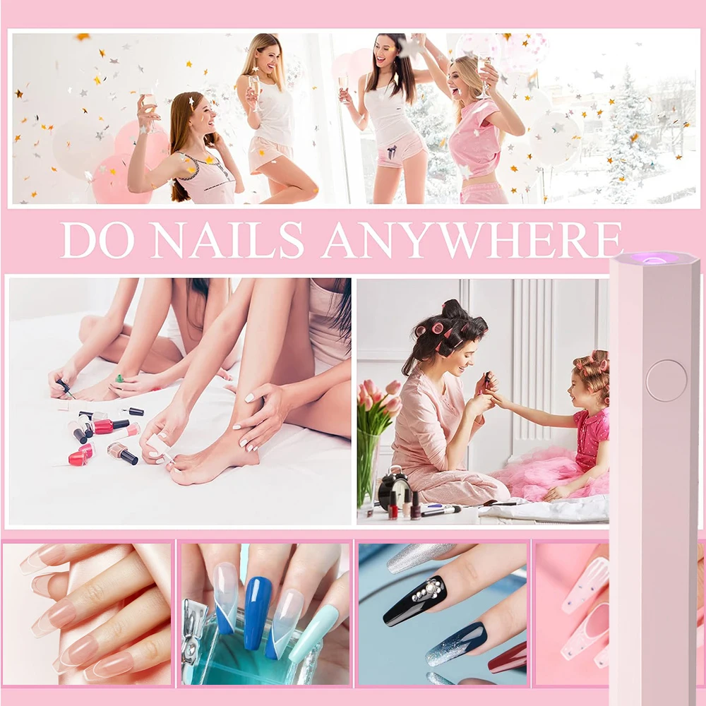 Conveniente Mini lámpara de mano para uñas con curación de luz UV para uñas de Gel, lámpara LED para uñas para esmalte de Gel, secador de uñas para manicura para un curado rápido