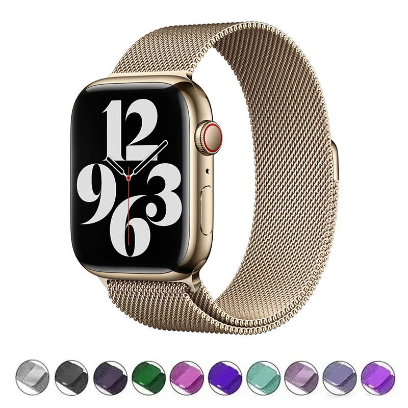 Milanese Loop สําหรับ Apple Watch Band 46 มม.49 มม.44 มม.40 มม.45 มม.41 มม.โลหะคลาสสิกสร้อยข้อมือ iWatch Series 10 4 5 6 7 8 9 Ultra