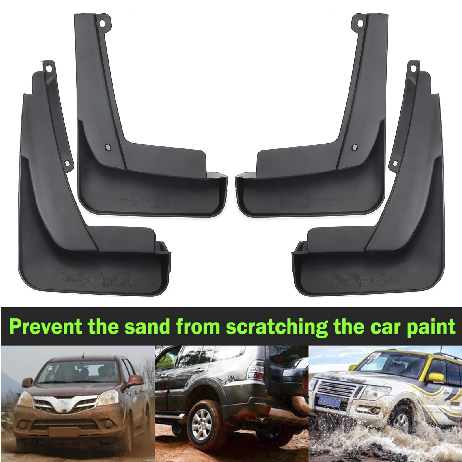 4x Cho VW ID.4 ID.5 ID4 ID5 EV 2020 2021 2022 2023 Chắn Bùn Bắn Vệ Mudguards MudFlaps Phía Trước Phía Sau fender Kiểu Dáng Xe