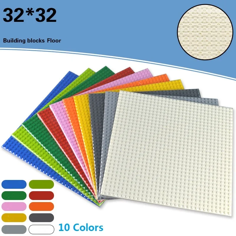 Baseplate 32*32 16X32 จุดสองด้านแผ่นบล็อกอาคารคลาสสิกฐานแผ่นอิฐของเล่นเด็กเข้ากันได้กับแบรนด์หลัก
