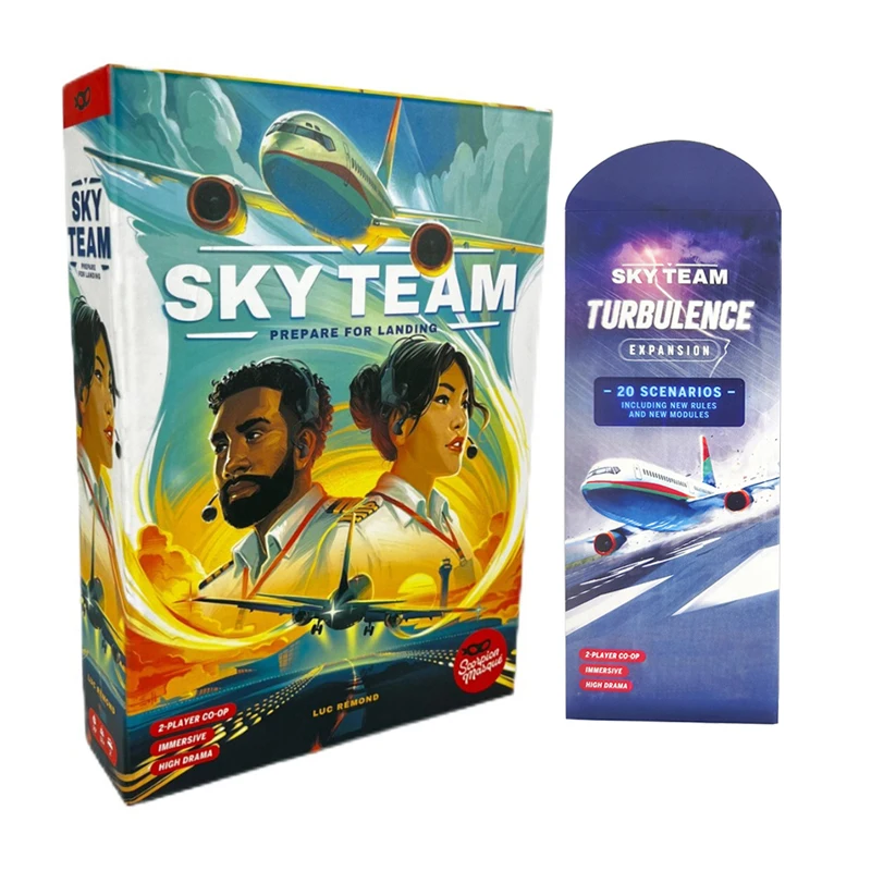SKY TEAM E EXPANSION Jogo de tabuleiro Turbulence 20 Novos cenários com regras e módulos extras para jogos aprimorados