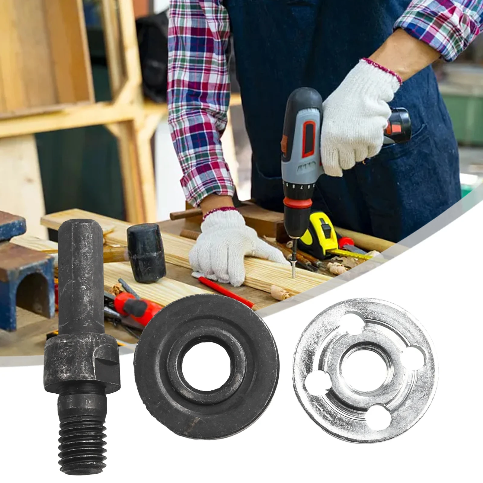SenNan 10mm Electric Drill To Angle Grinder Connecting Rod Converter Set Grinding Connection Adapter Power Tool For Cutting Disc