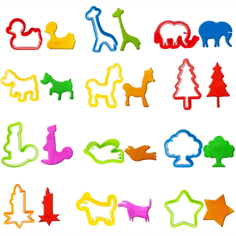 26 Set Tự Làm Họ Nhựa Khuôn Mô Hình Đất Sét Phụ Kiện Bột Nặn Bộ Dụng Cụ Nhựa Bộ Dao Khuôn Trẻ Em Đồ Chơi Giáo Dục