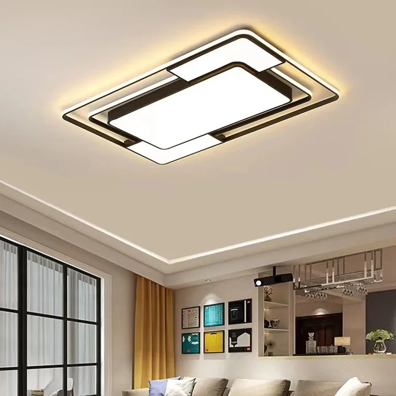 Luci da soggiorno moderne con telecomando Lampada da soffitto a LED semplice Lustro Casa Camera da letto interna Sala da pranzo Lampadario a soffitto