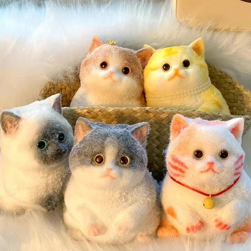 Милый большой кот Taba мягкий силиконовый нечеткий супер большой плюшевый кот ручной работы котенок сжимаемая игрушка моти игрушка ручной расслабление антистресс подарок