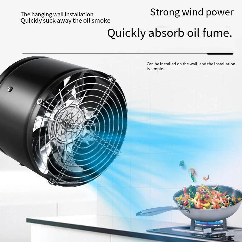 4''6''8'' Rohr Abluftventilator Luftventilator Metallrohr Belüftung Abluftventilator Mini Extractor Badezimmer Toilette Wandventilator Kanalventilator