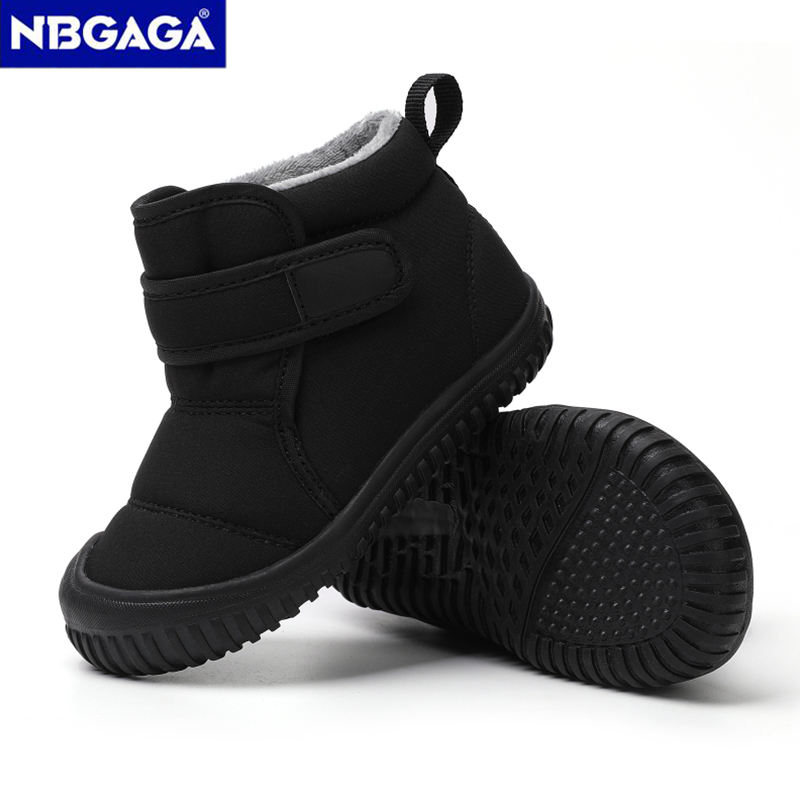 Unisex Kinder Outdoor Anti-Rutsch-Winter-Schneestiefel Warmer Plüsch Kleinkind Jungen Mädchen Bequeme Wanderschuhe Größe 19-28
