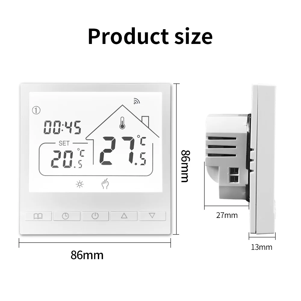 Inteligente tuya wifi água/elétrico piso aquecimento termostato água caldeira a gás controle de temperatura trabalho voz com alexa google