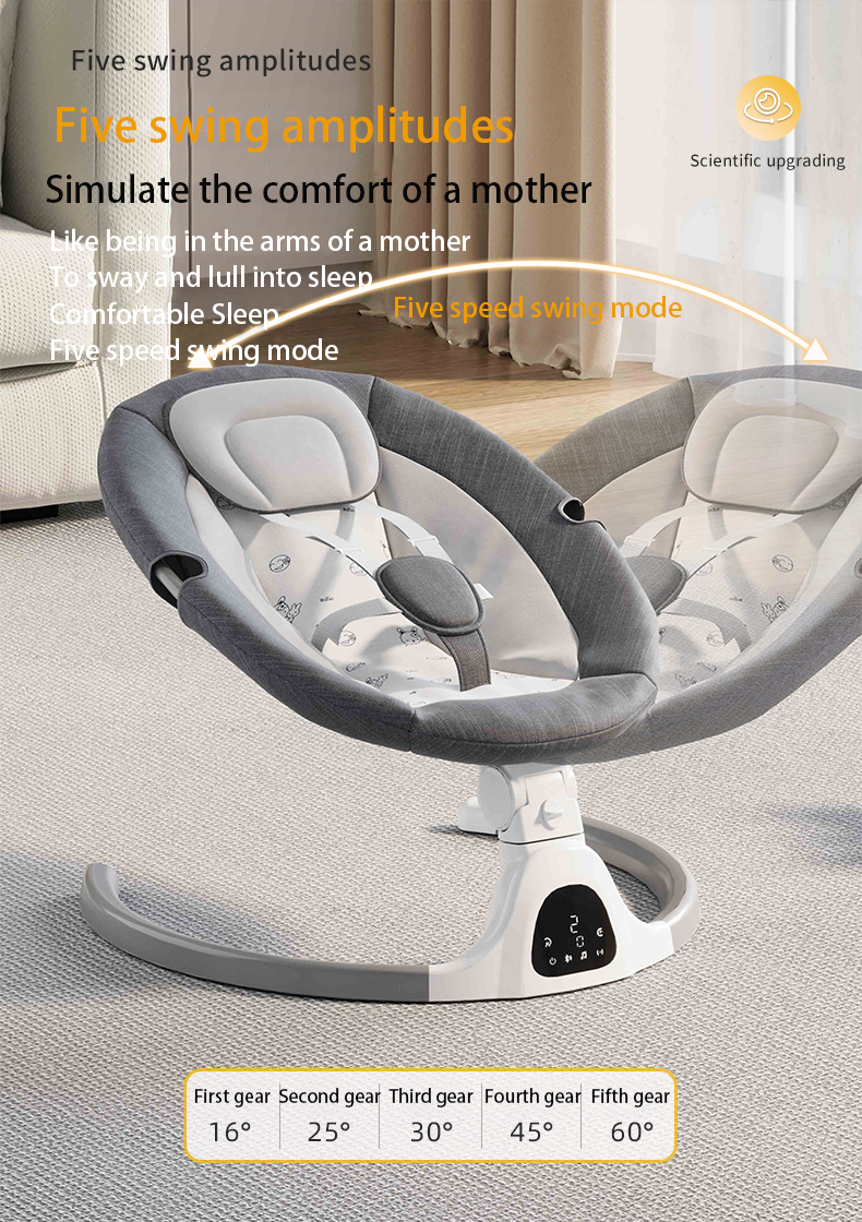 Berço de bebê elétrico bluetooth com mosquiteiro bluetooth música cadeira de balanço do bebê multifuncional berço do bebê para recém-nascidos 2025