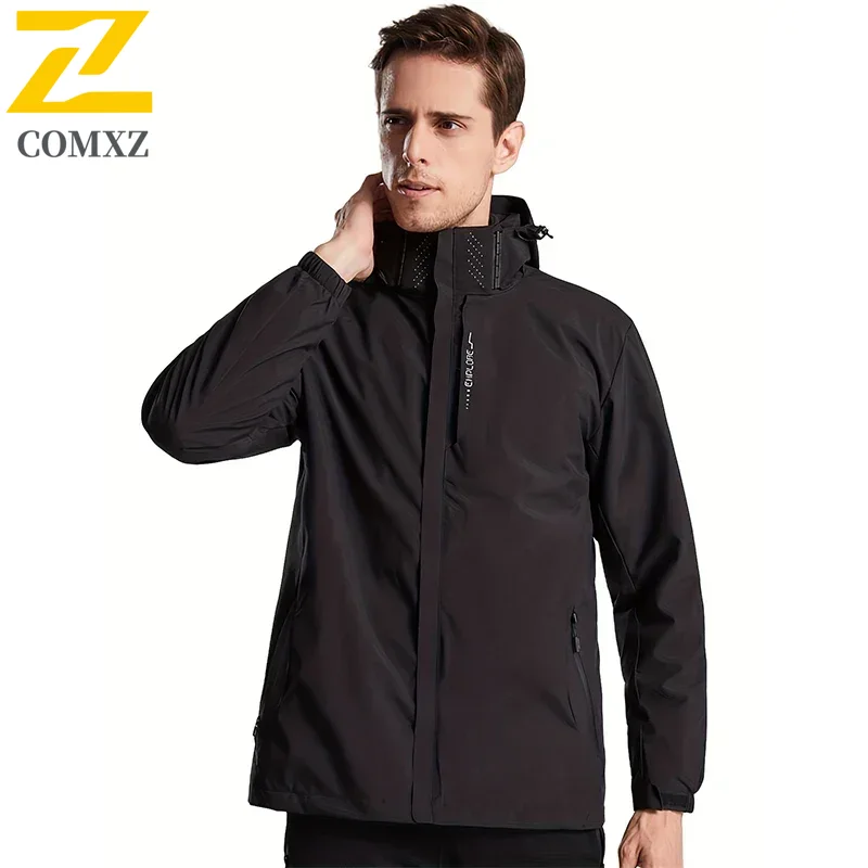 Lente Herfst Nieuwe Mannen Casual Jas Mannen Outdoor Winddicht Waterdicht Atleten Jas Jas Afneembare Hoed Jassen Mannelijke M-5XL