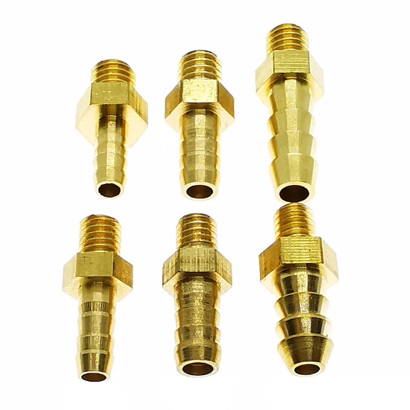 5 шт. M3 4 5 6 8 10 12 14 16 18 20 метрическая наружная резьба x 2-16 мм шланговый штуцер мини-латунный фитинг для шланга, соединитель для воды, дома, сада