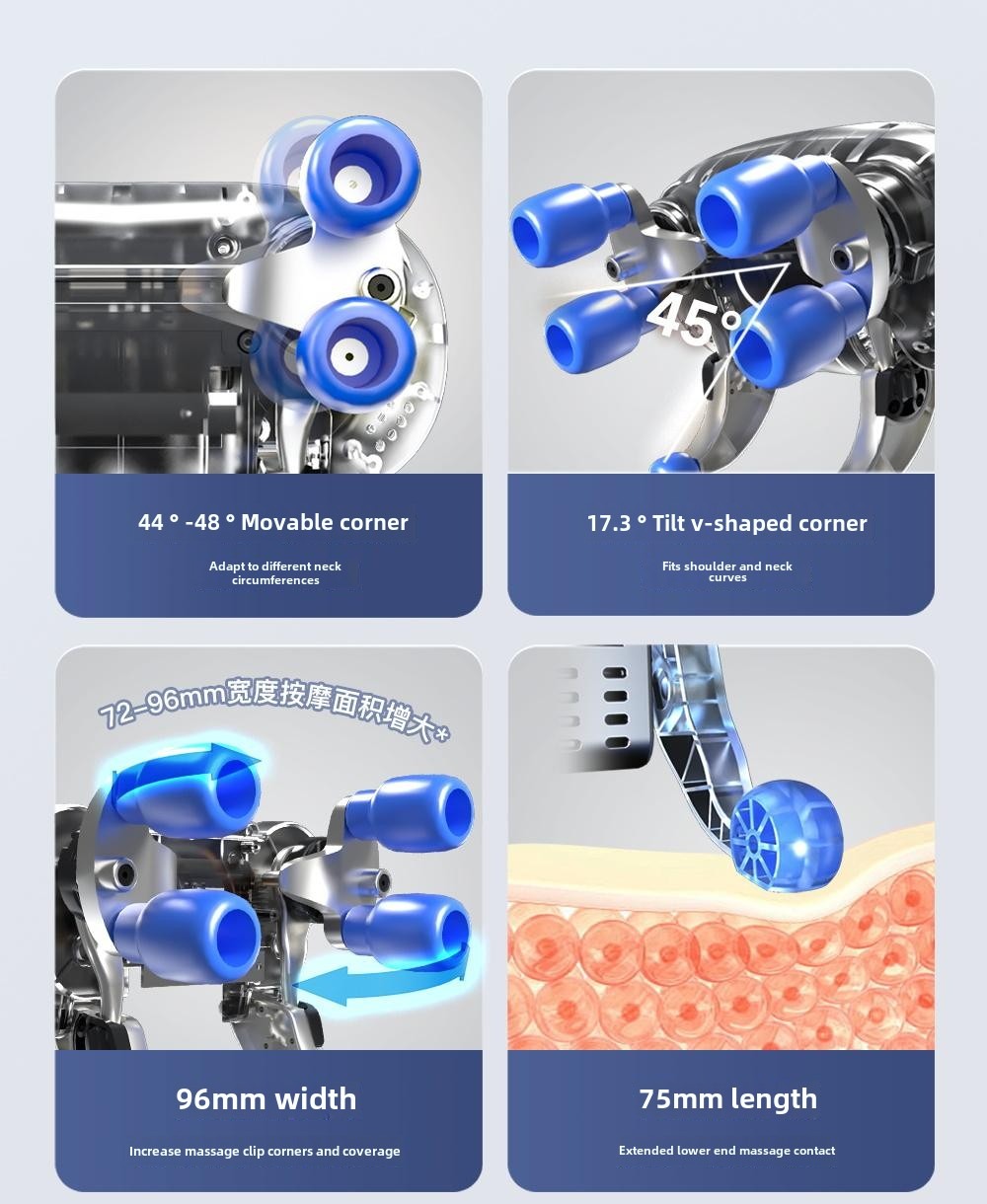 Trapezium Massagekussen Draadloze elektrische auto Thuismassager Verwarming Taille Nek Been Cervicale Shiatsu Kneden Oplaadbaar