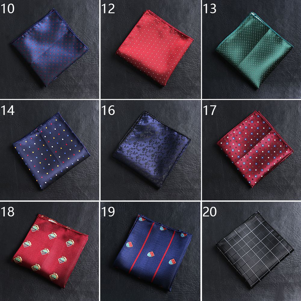 Мужской Атласный носовой платок с вышивкой