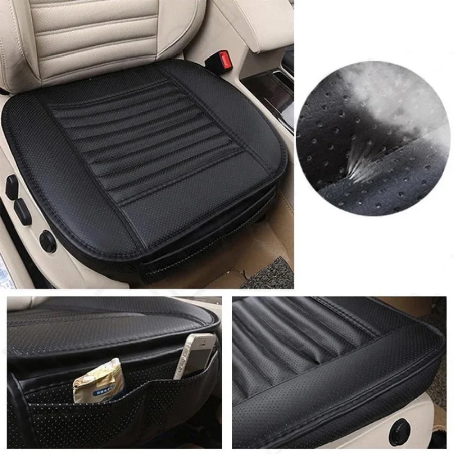 Universal รถหนังที่นั่งครอบคลุมภายในรถยนต์ที่นั่ง Mats Auto Seat-Cover Cushion Protector เก้าอี้ Pads อุปกรณ์เสริม