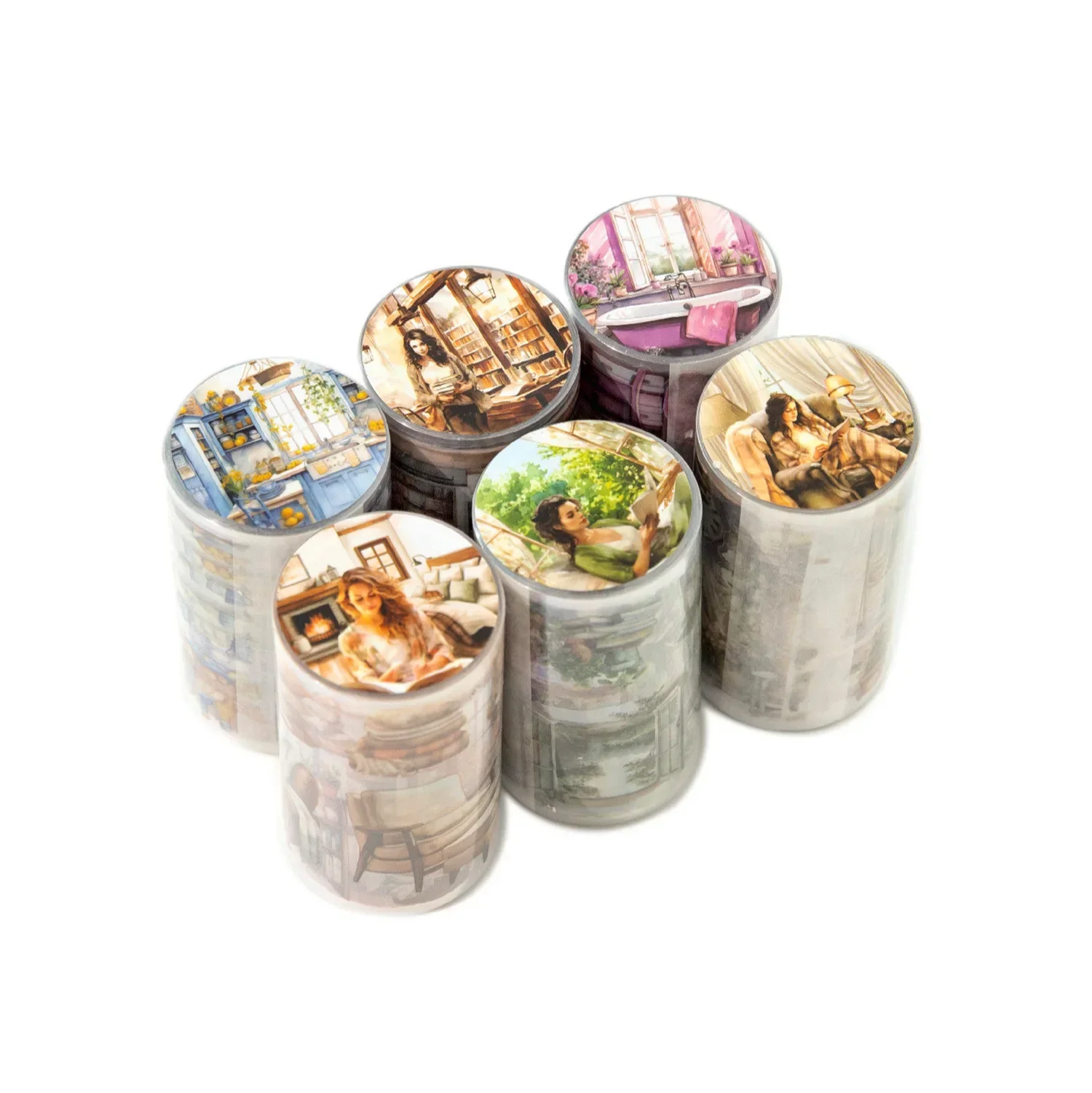 2M/Roll PET cartoon girl  supplies diary tape scrapbook stickers aesthetic decoration manual stationery