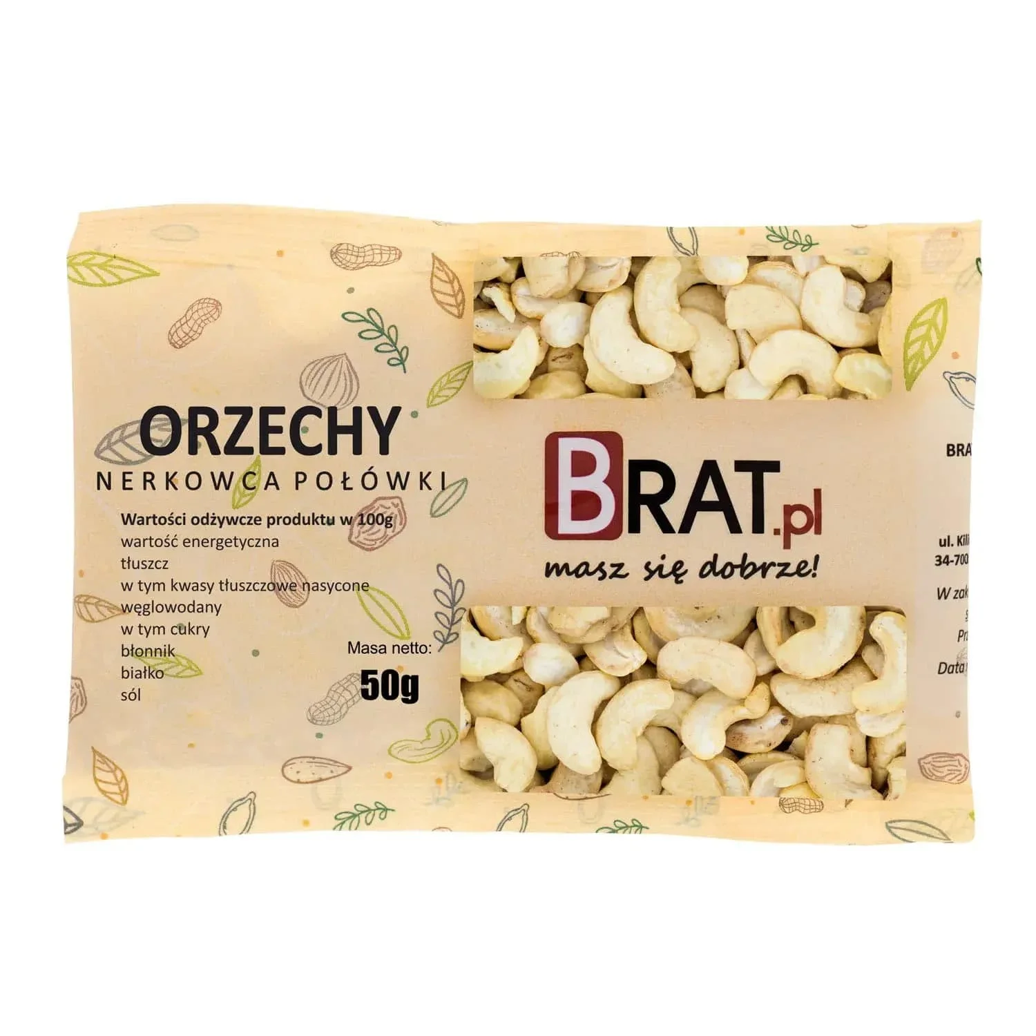 Orzechy nerkowca połówki 50g