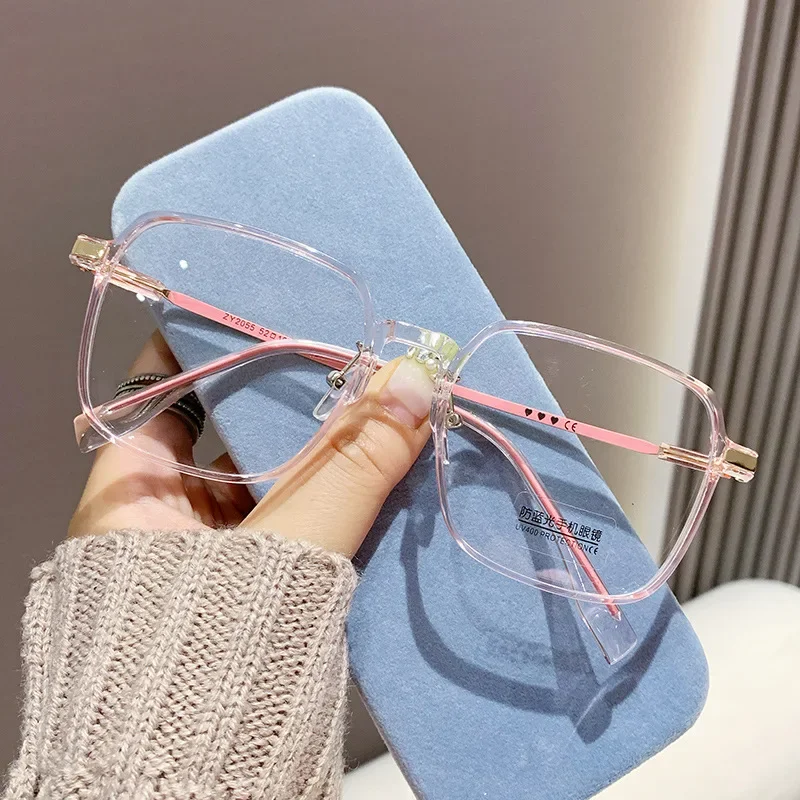 Lunettes de lecture à la mode pour femmes, Anti lumière bleue, presbytie, haute définition, unisexe, monture transparente