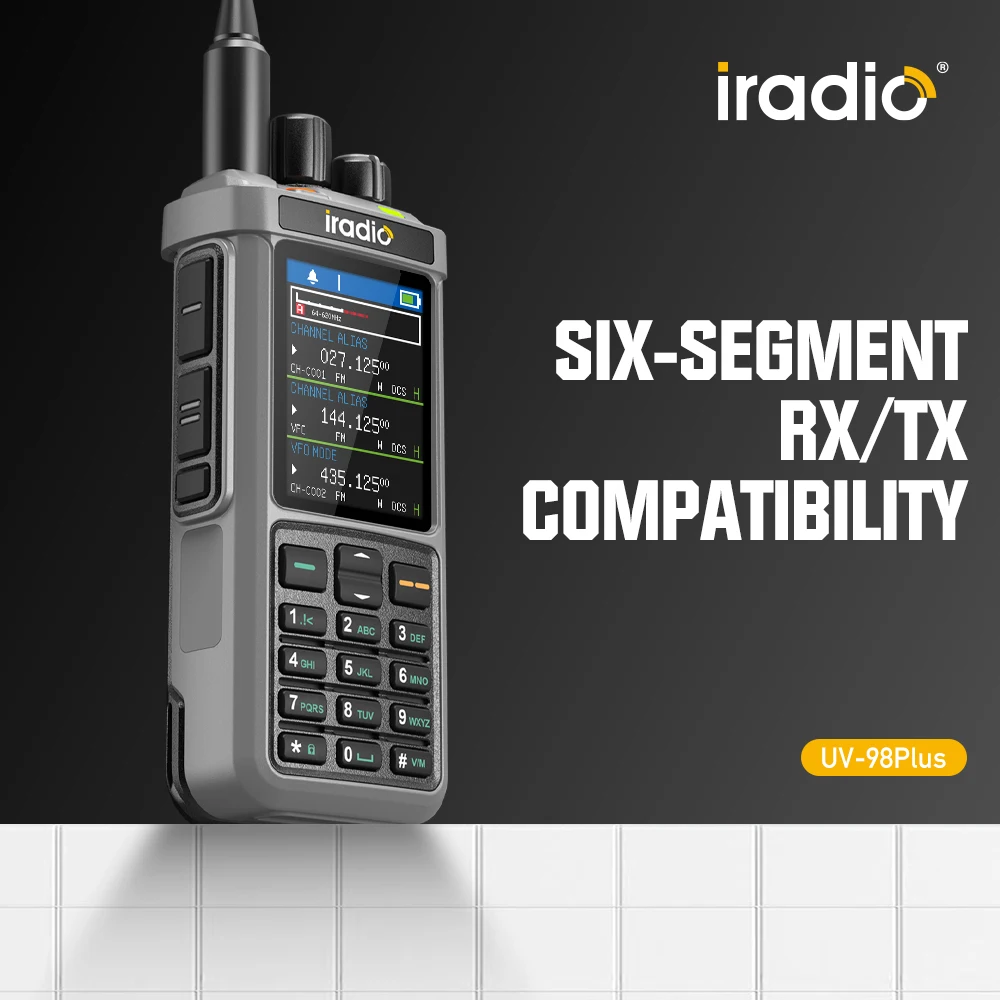 Iradio UV-98PLUS Multi Band 10W FM AM SSB HF Cross Band Repeater Walkie Talkie Type-C Charging Shortwave Ham Radio