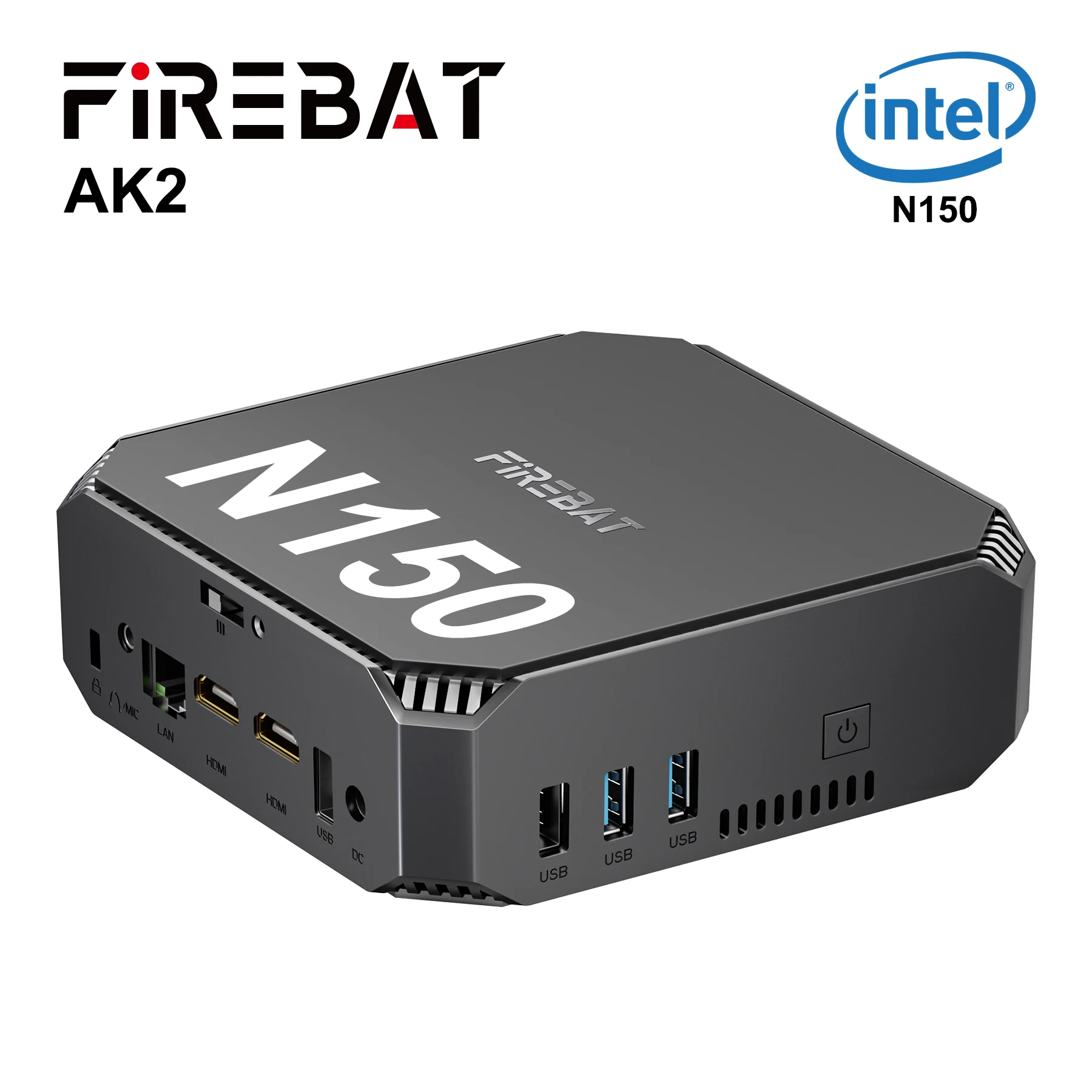FIREBAT AK2 PLUS 미니PC N150/N100 퀵 릴리즈 듀얼 밴드 WiFi5 BT4.2 16GB 512GB SSD 데스크탑 게이밍 윈도우 11 프로 게이머