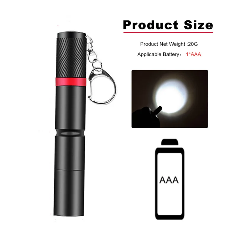 Ultrakleine LED-Taschenlampe mit Premium-XPE-Lampenperlen, IP67 wasserdicht, Stiftlicht, tragbares Licht. Für Notfall, Camping, Outdoor