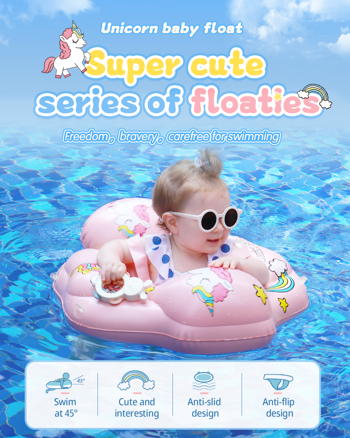 Baby Schwimm schwimmer aufblasbarer Drops hipping Baby Float mit Baldachin Säugling Schwimm ring Schwimm brust Floater Float Trainer