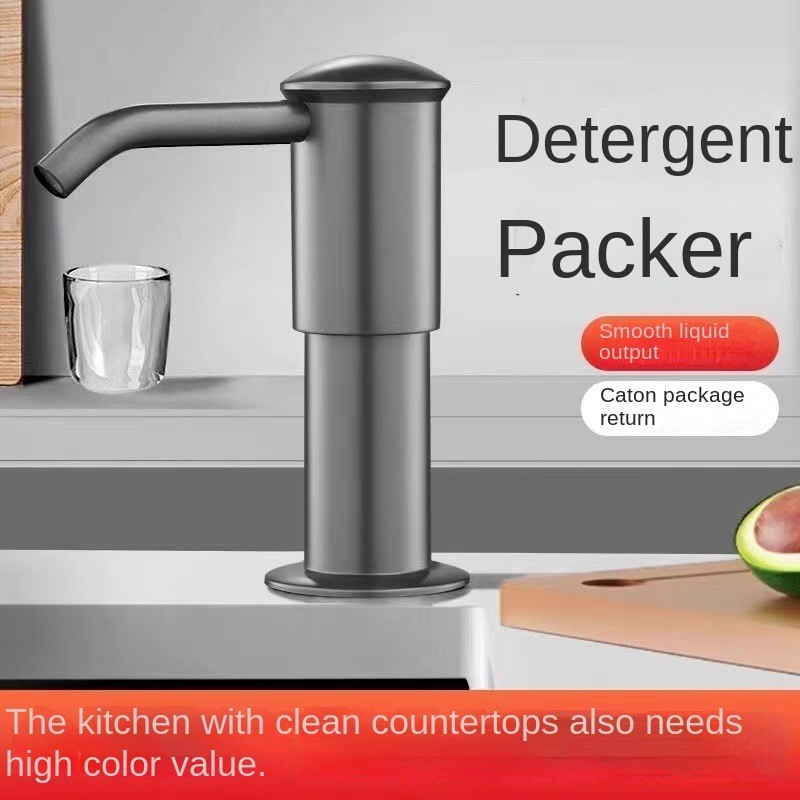 Kitchen Counrtertop Dishes Dispenser with Extention Tube Hand Press Soap Liquid Pump Plastic Soap Dispenser for Sink Accessories