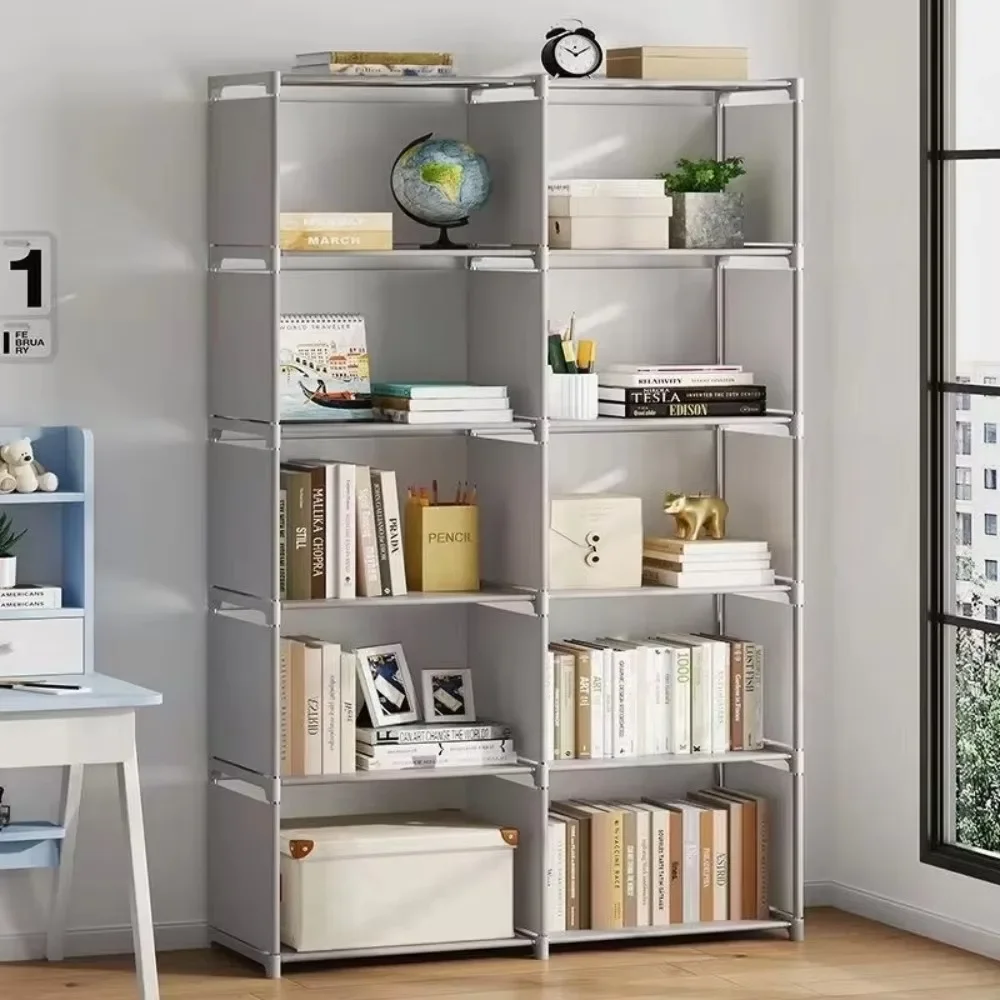 Multi-Layer Bookcase Square Storage Shelf Easy Assembly Bookcase Living Room and Study Bedroom Storage Shelf Simple Bookshelf