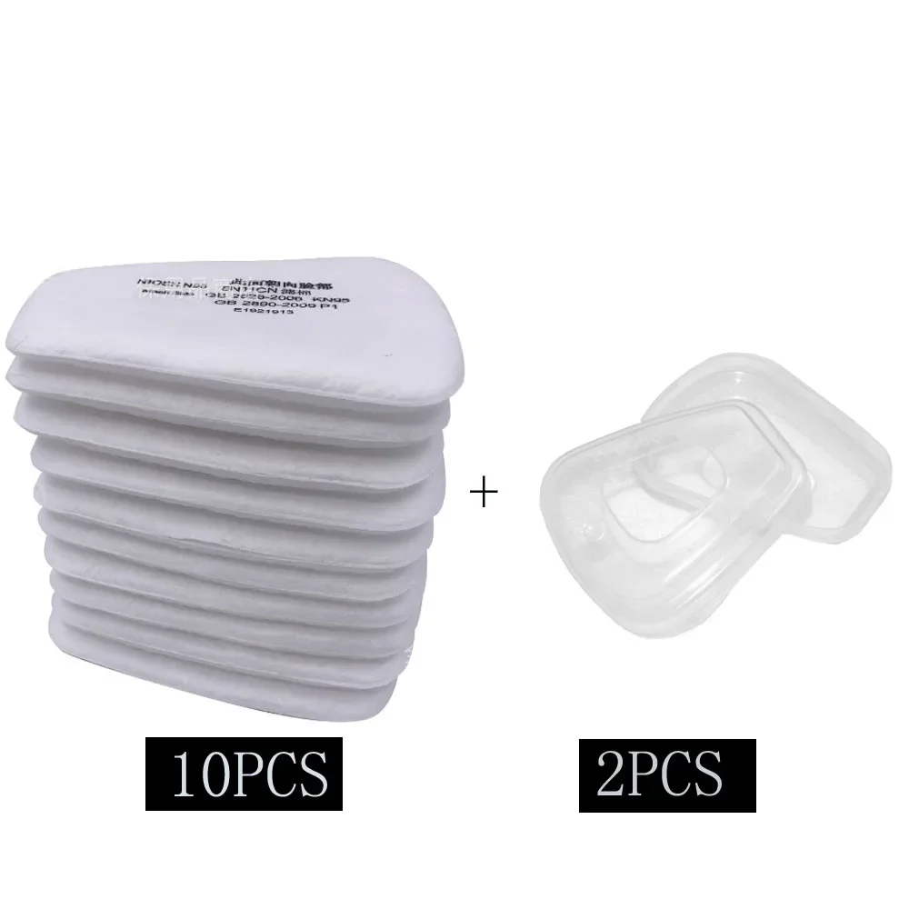 Respiratore a spruzzo per verniciatura chimica a gas 6001 6002 6004 Scatola di cartucce Set di filtri in cotone 5N11 per 3m 6200 7502 6800 Maschere antipolvere